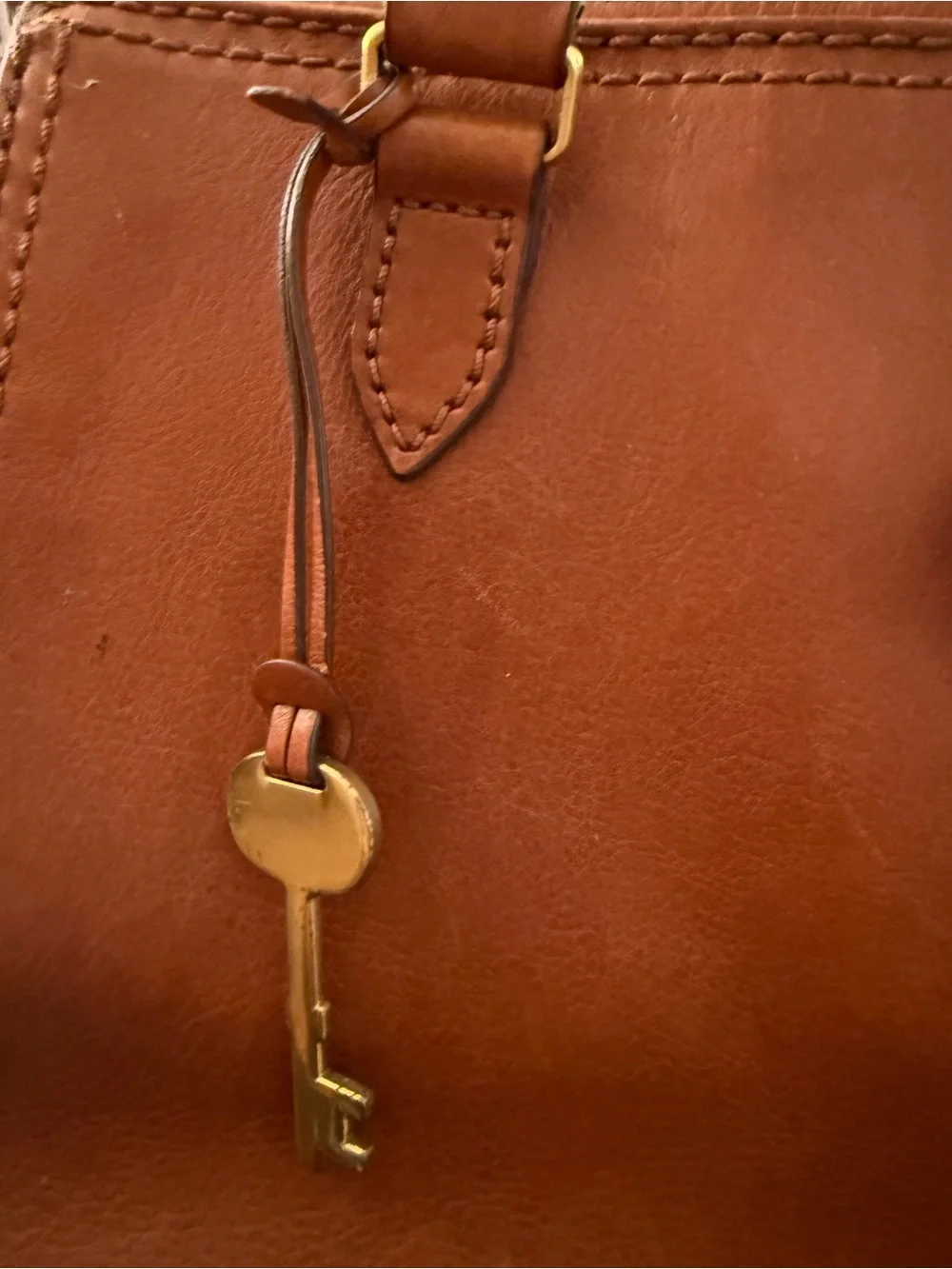 Vintage Fossil Ryder Leather Satchel Crossbody